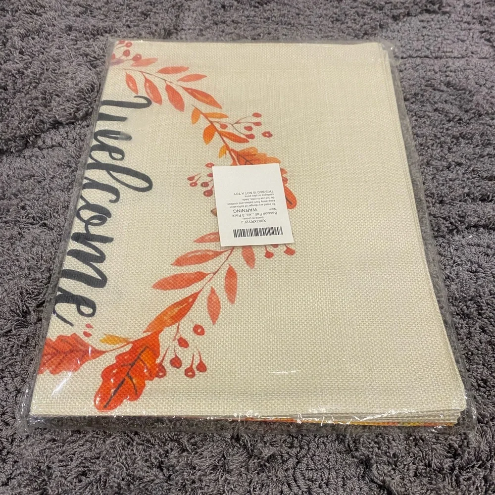 Set of 3 Fall Garden Flags